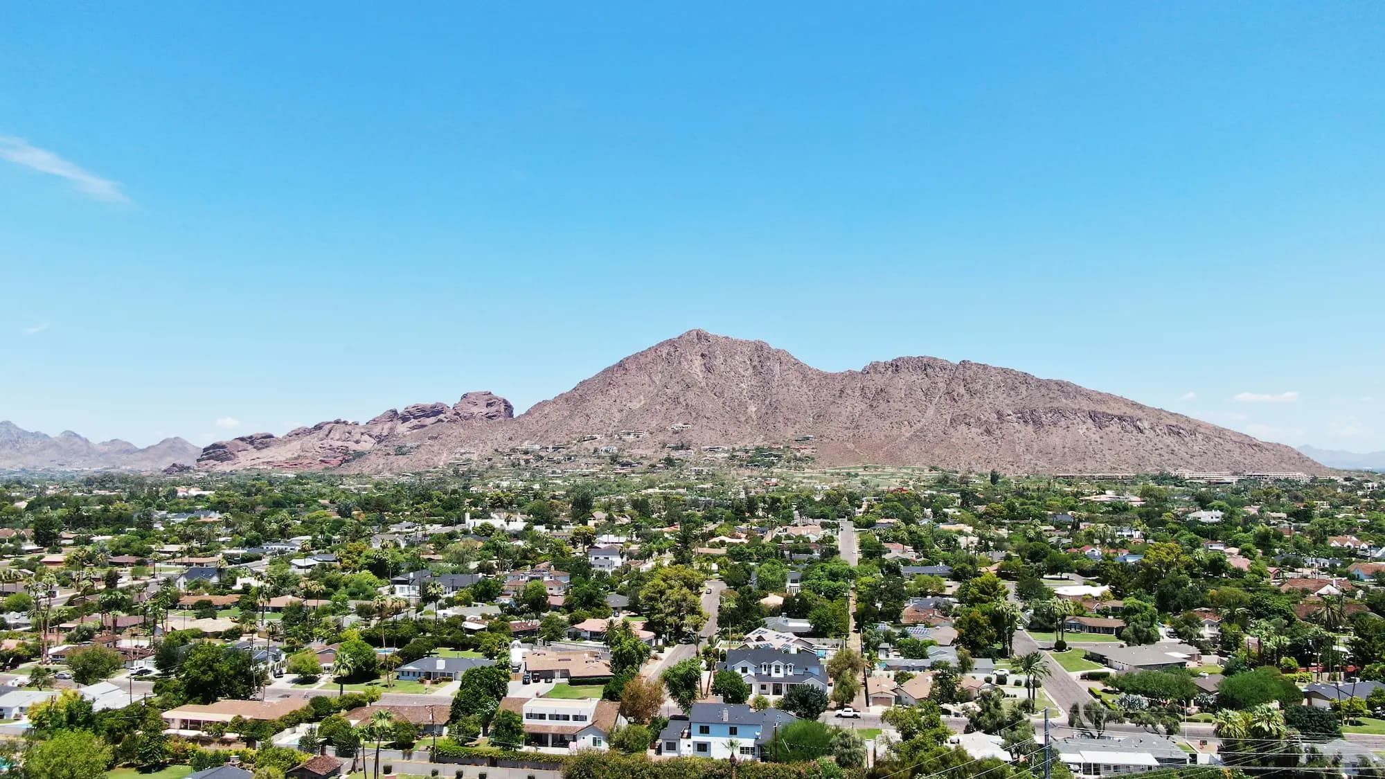 Aerial view of new housing development in Phoenix
